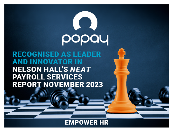 Popay Recognised as Leader and Innovator in NelsonHall’s NEAT Payroll Services Report November 2023